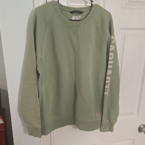 Carhartt Men's Olive Crewneck Sweater - Picture 1 of 10